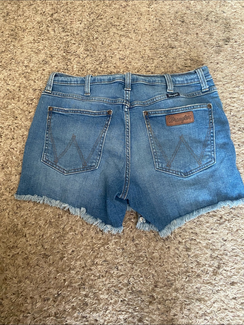 Wrangler Light Blue Frayed Hem Denim Shorts NWOT
